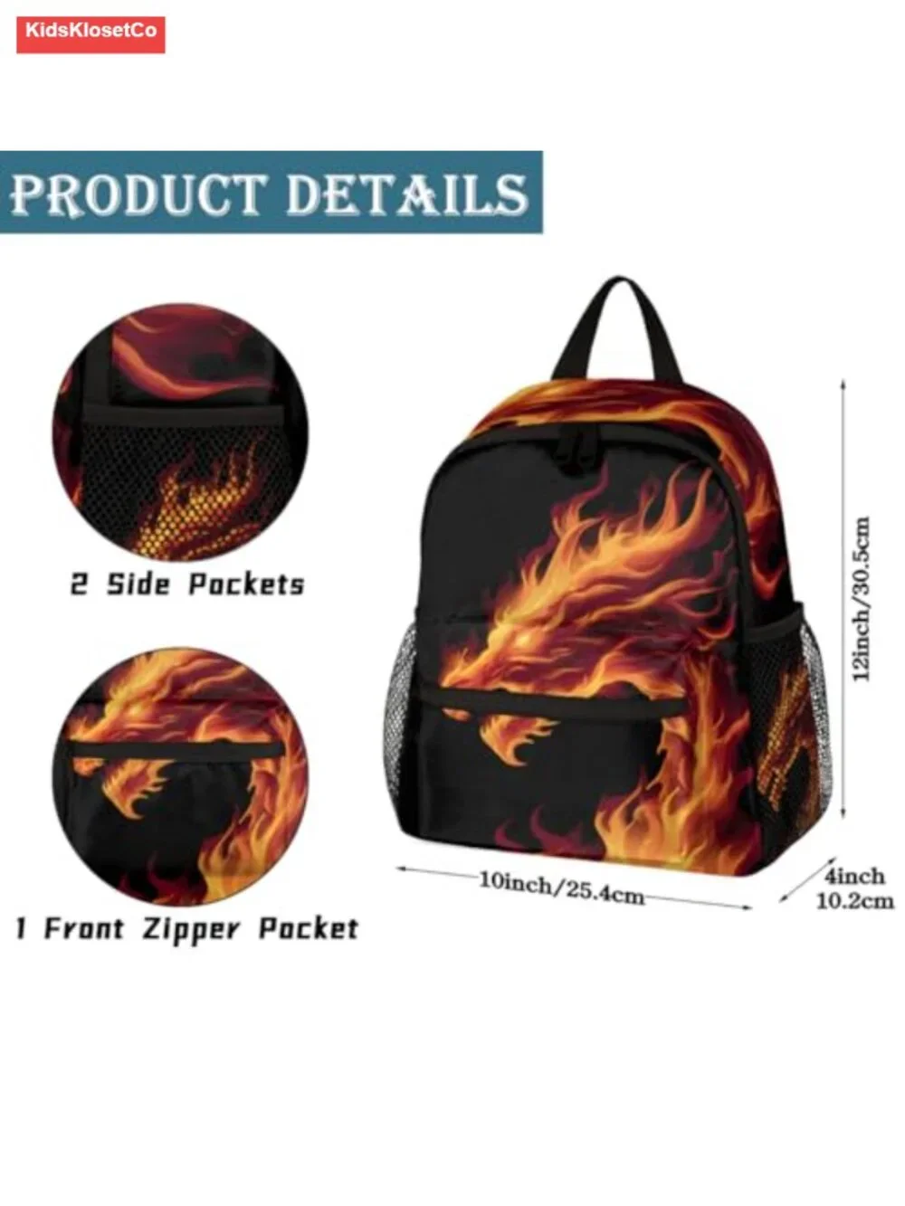 Cute Kids Backpack with Chest Strap, Lightweight Waterproof Polyester Daypack